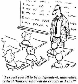 School is all about obedience training.